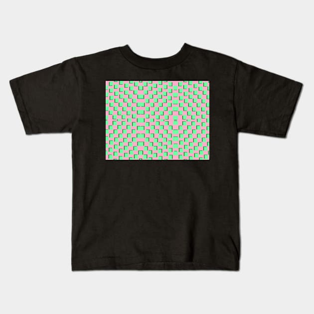 Checkers Up Kids T-Shirt by CATiltedArt